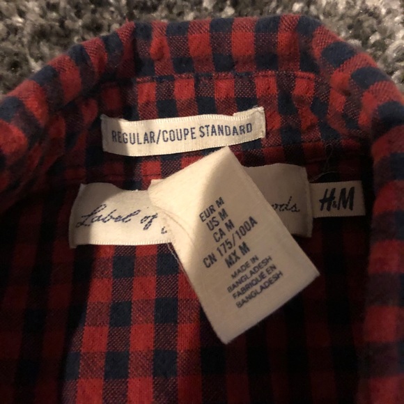 H&M casual dress shirt plaid - Picture 2 of 2